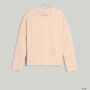 Madewell cream Cable Havener Pullover Sweater